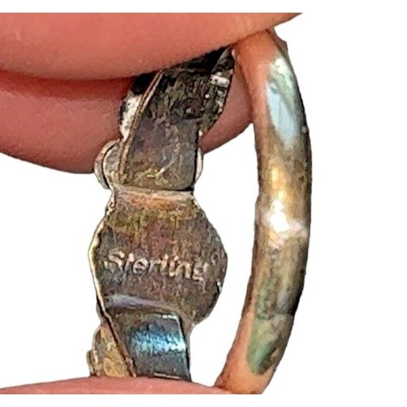 SW Grape Style Sterling Turquoise Ring Stone is 6.5x4MM Sz 7 A1237 - Picture 4 of 7